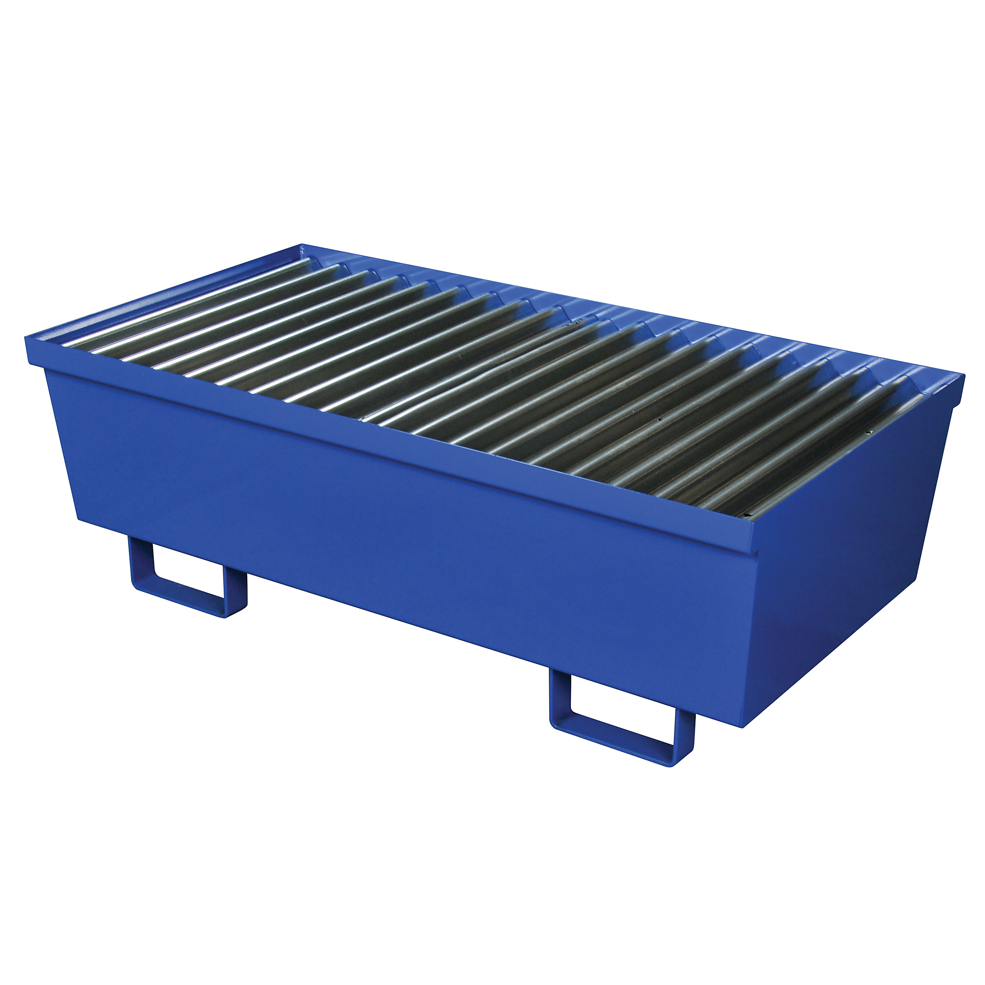Eagle Metal Spill Pallet — 2 Drum, 74-Gallon Sump Capacity, 1000-Lb. Capacity, Blue, Model# 1620ST